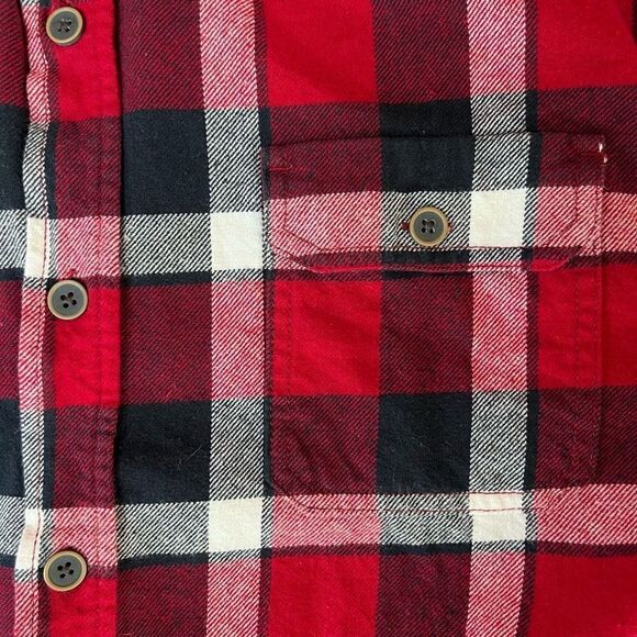 Jachs Women's‎ Red Cotton Blend Plaid Long Sleeve Button Down Shirt Size Medium - Picture 9 of 10